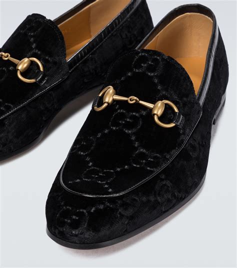 gucci velvet pumps|Gucci jordaan loafer.